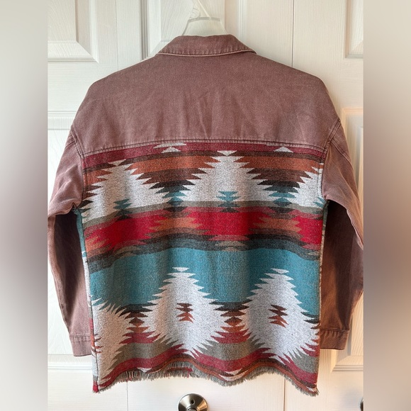 AZTEC Print Denim Jacket 🩷 - Picture 4 of 4